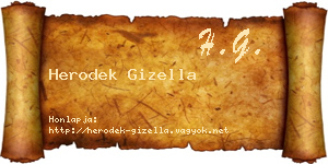 Herodek Gizella névjegykártya