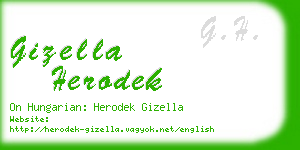 gizella herodek business card